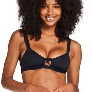 Vitamin A Lennon Bralette Black Bikini Top NWT